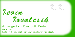 kevin kovalcsik business card